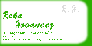 reka hovanecz business card